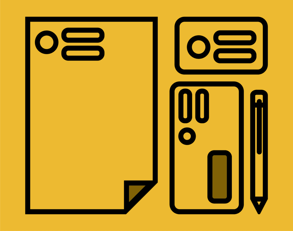 Branding-Illustration für visuelle Identität, Logo Design und Corporate Design