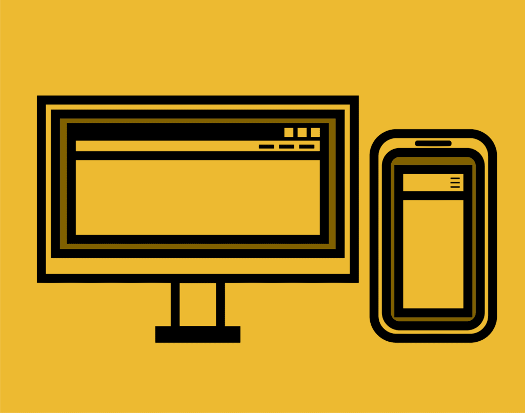 Webdesign-Illustration für UX, responsive Websites und digitale Benutzeroberflächen